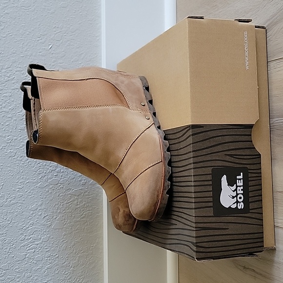 Sorel Lea Wedge Boots 7.5 Tan - Picture 1 of 10